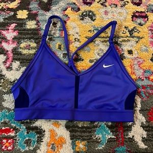 Blue Nike sports bra